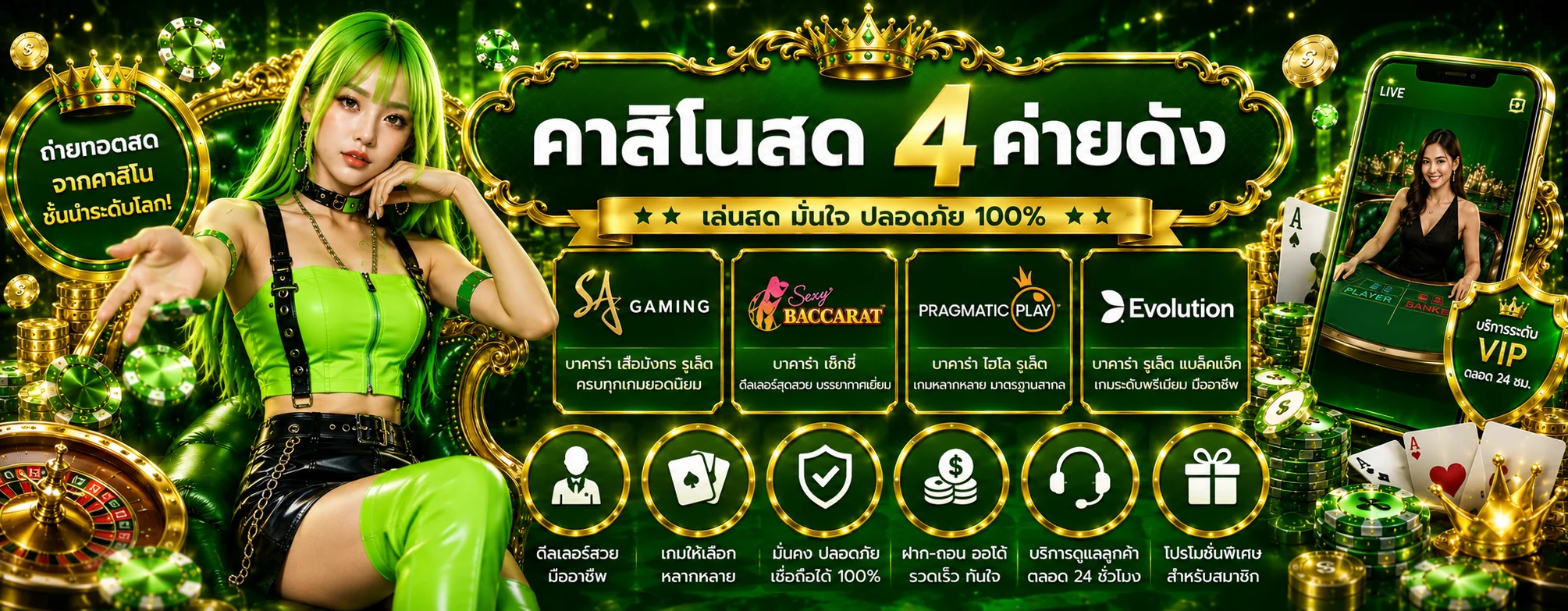 คาสิโนออนไลน์ USACRAZY บาคาร่าสดจากค่ายดัง